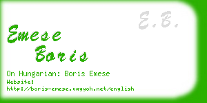 emese boris business card